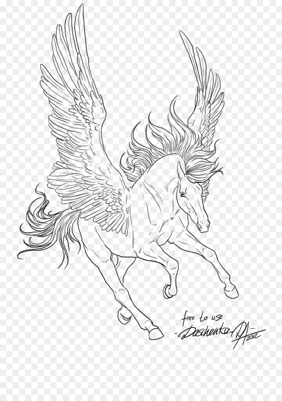 Лошадь с крыльями рисунок