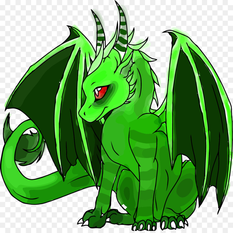 Милый зеленый дракончик