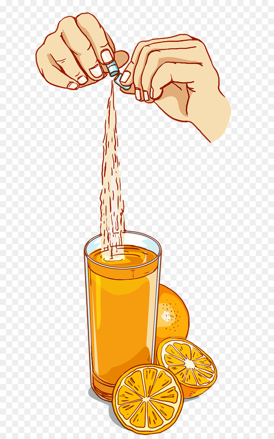 Апельсиновый сок нарисовать