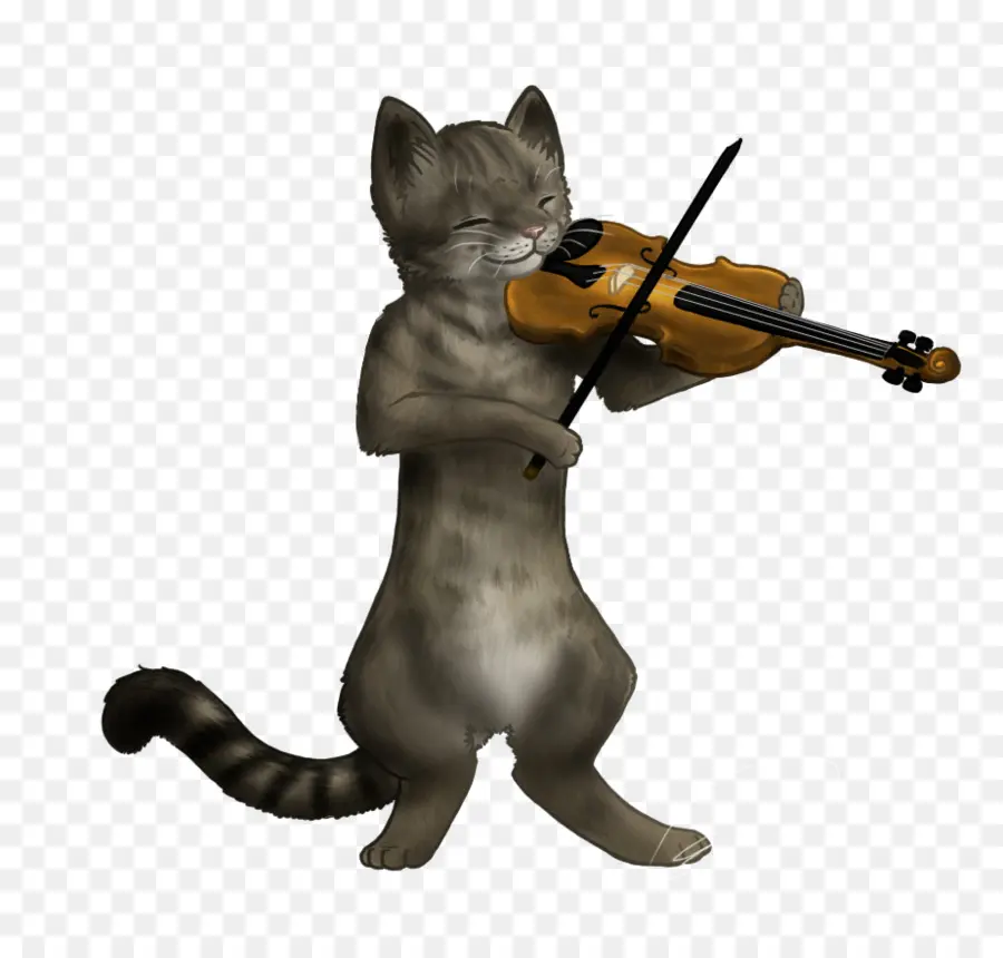 кошка，скрипка PNG