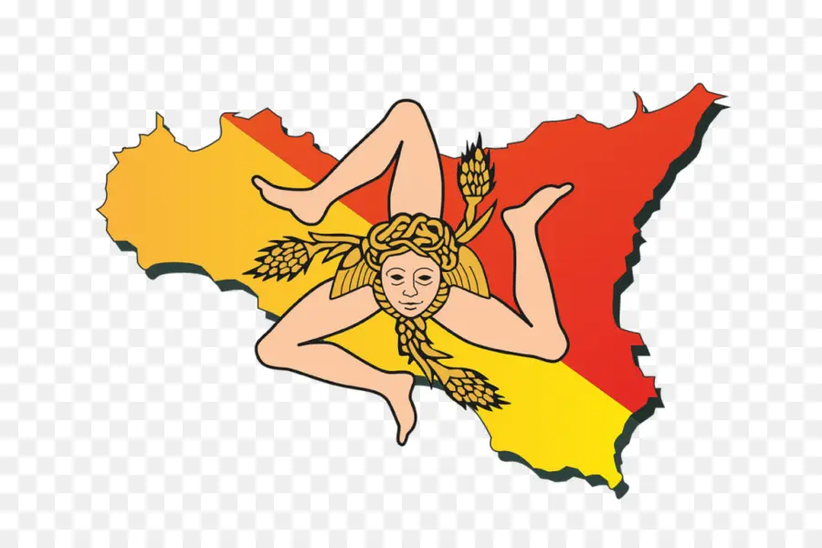 Сицилия，флаг Сицилии PNG