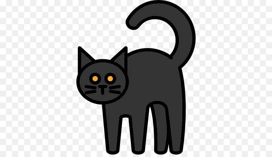 черный кот，котенок PNG
