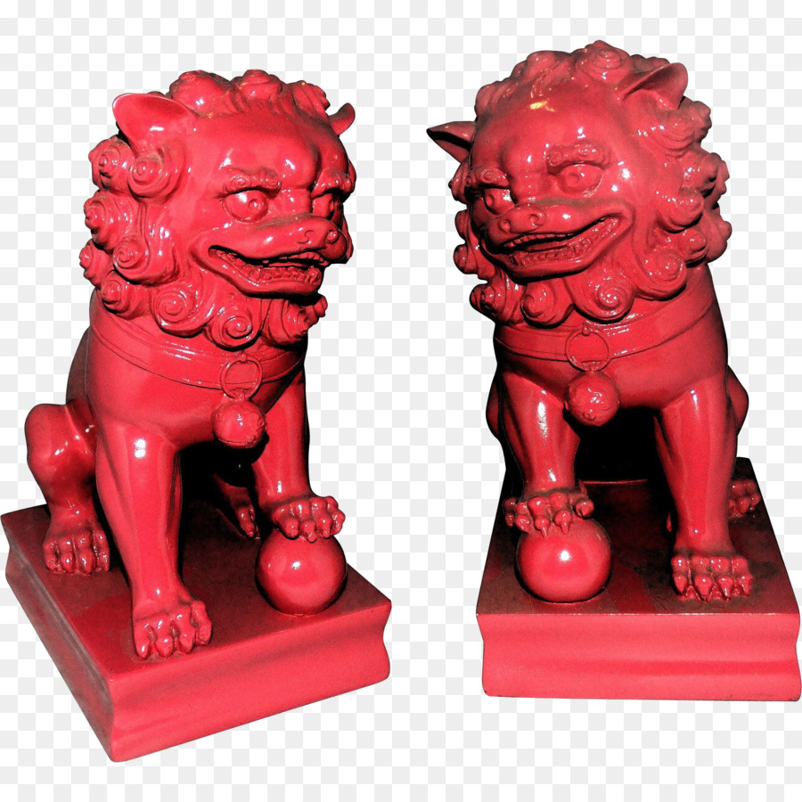 китайские львы Хранители，керамика PNG