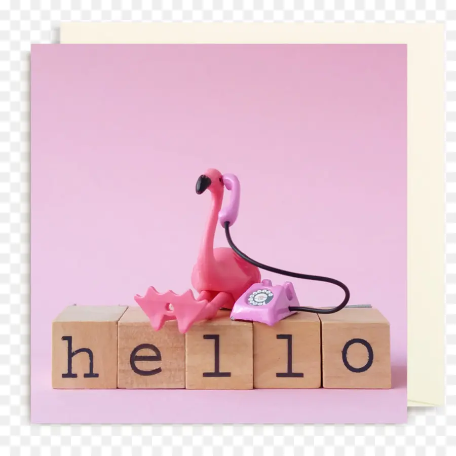 фламинго，поздравительные открытки Примечание PNG