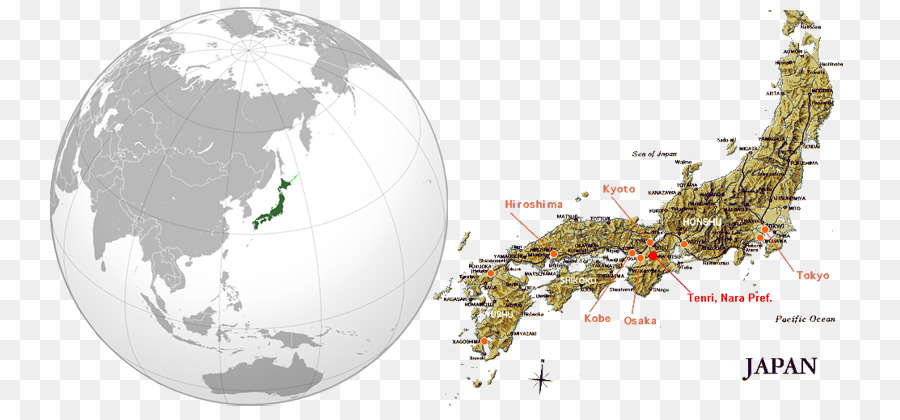 Японские острова на контурной карте. Политическая карта Японии.