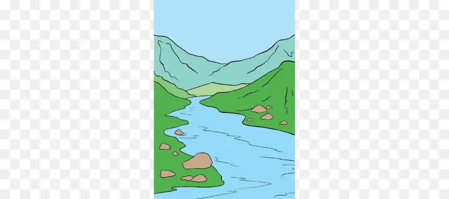 рисунок，река PNG