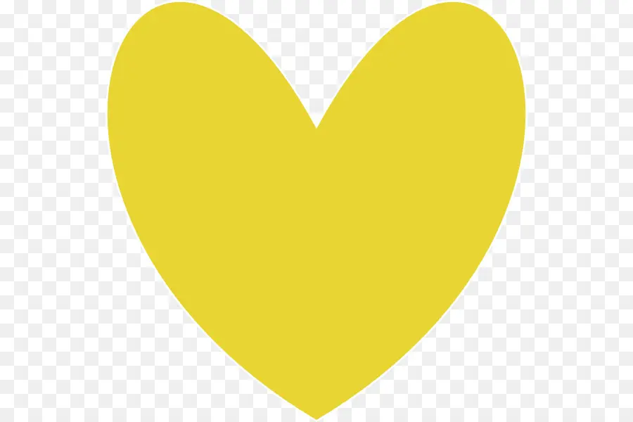 сердце，желтый PNG