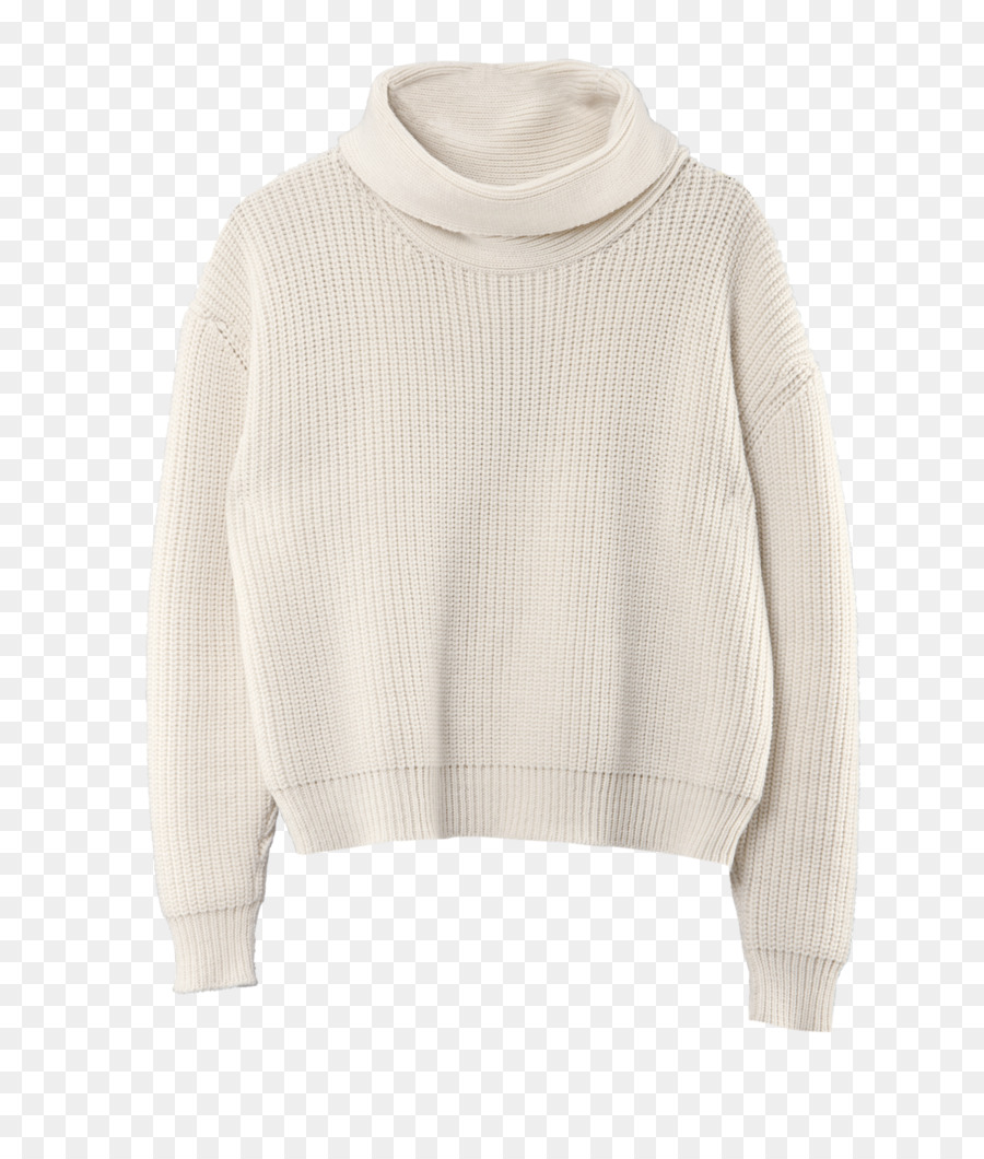 Белый шерстяной свитер