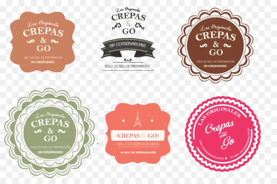 Этикетки Crepas Go，Наклейки PNG