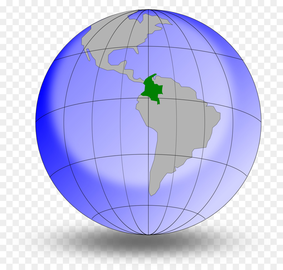 глобус，флаг Колумбии PNG