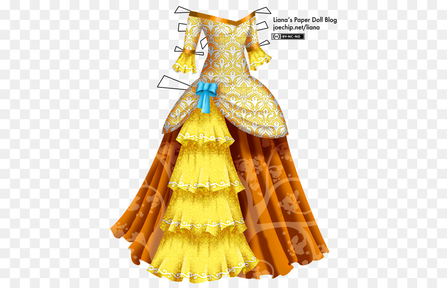 бумажная кукла，платье PNG