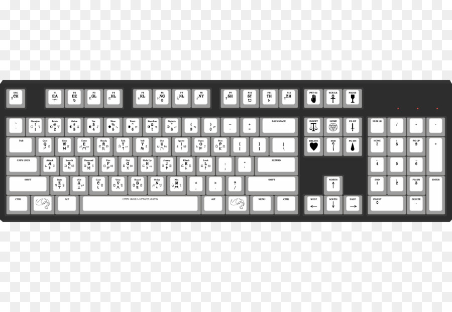 компьютерная клавиатура，клавишный колпачок PNG