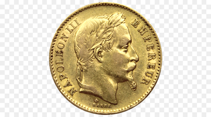 наполеон，золотая монета PNG