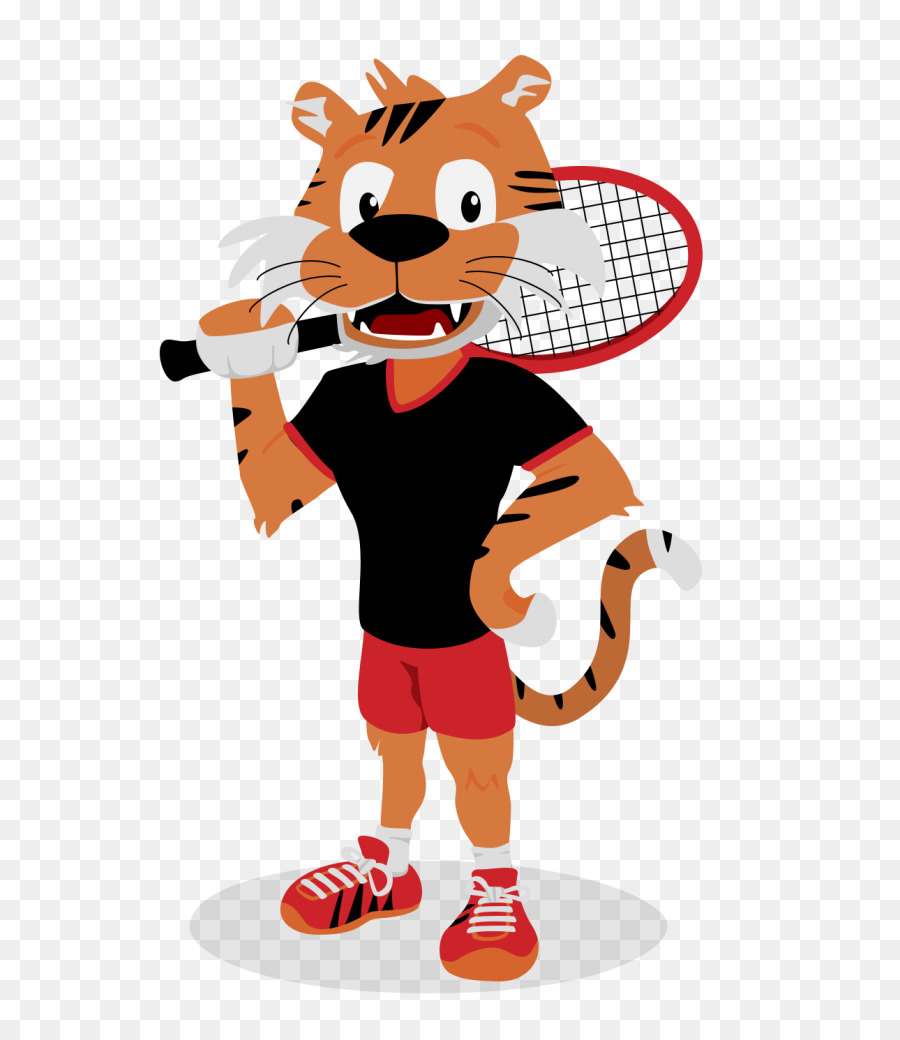 тигр，теннис PNG