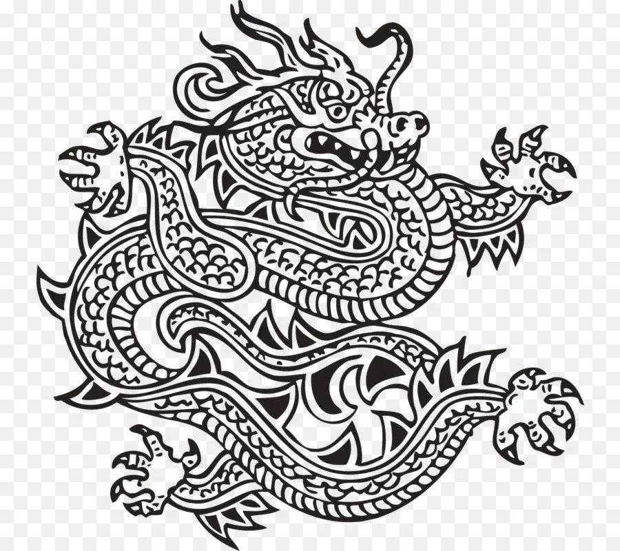 китайский дракон，Китай PNG