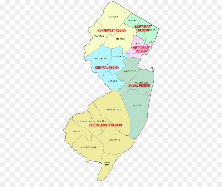 карте，Нью Джерси PNG