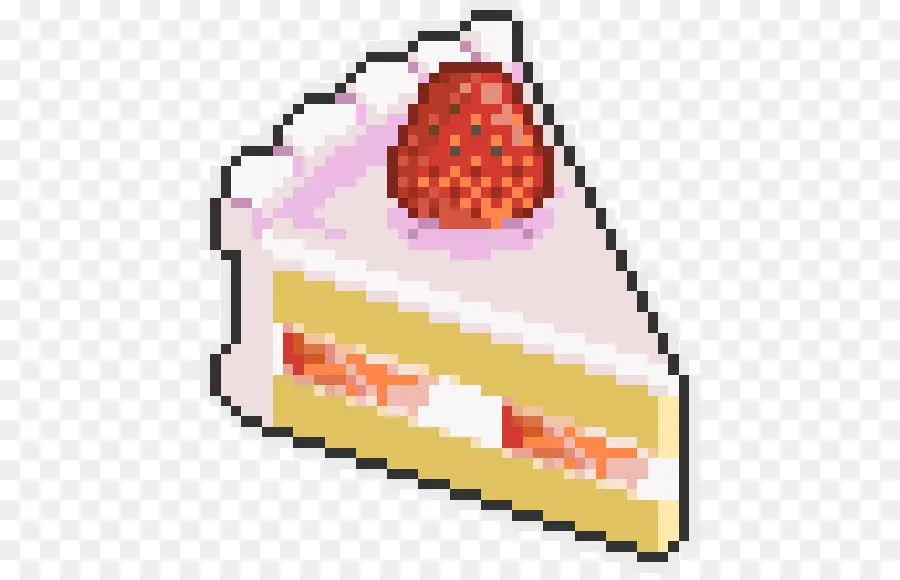 клубничный крем для торта，пиксель арт PNG
