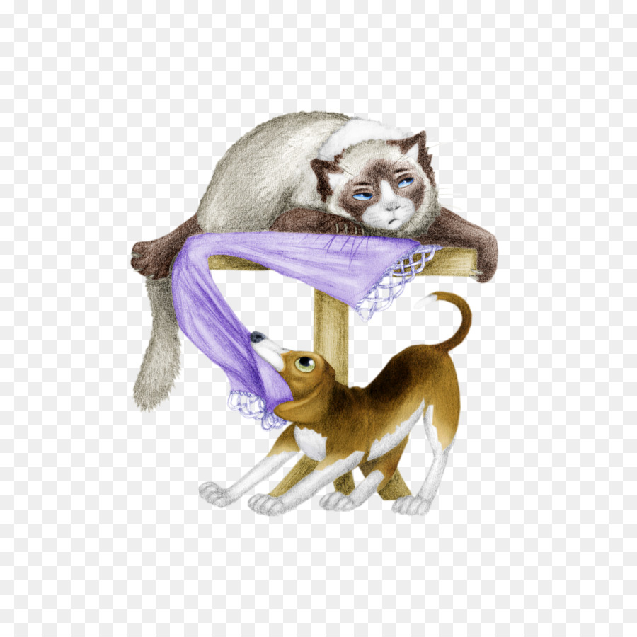 кошка，собака PNG