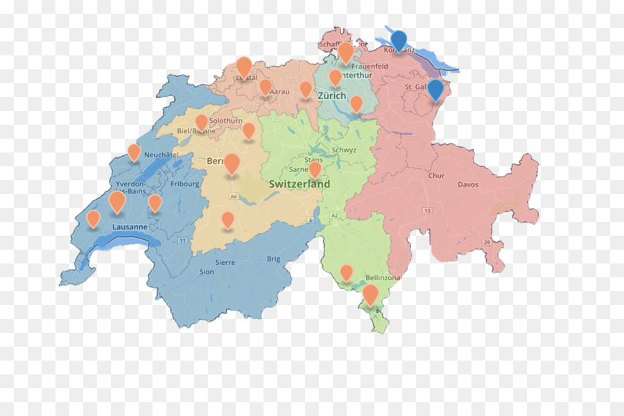Швейцария，карте PNG