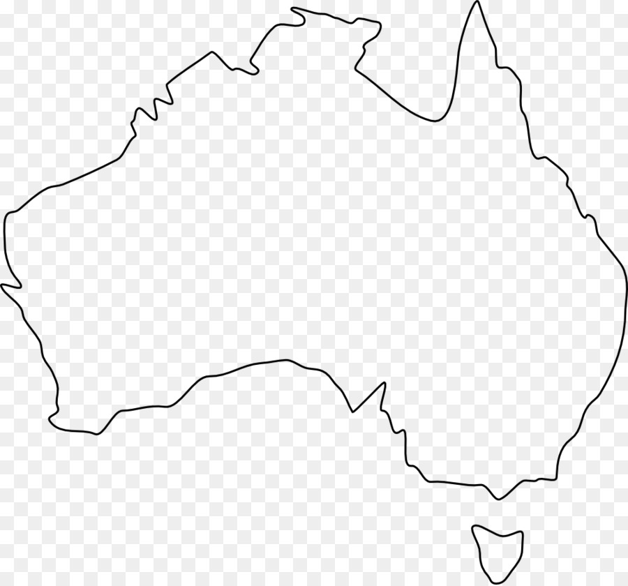 Австралия，пустая карта PNG