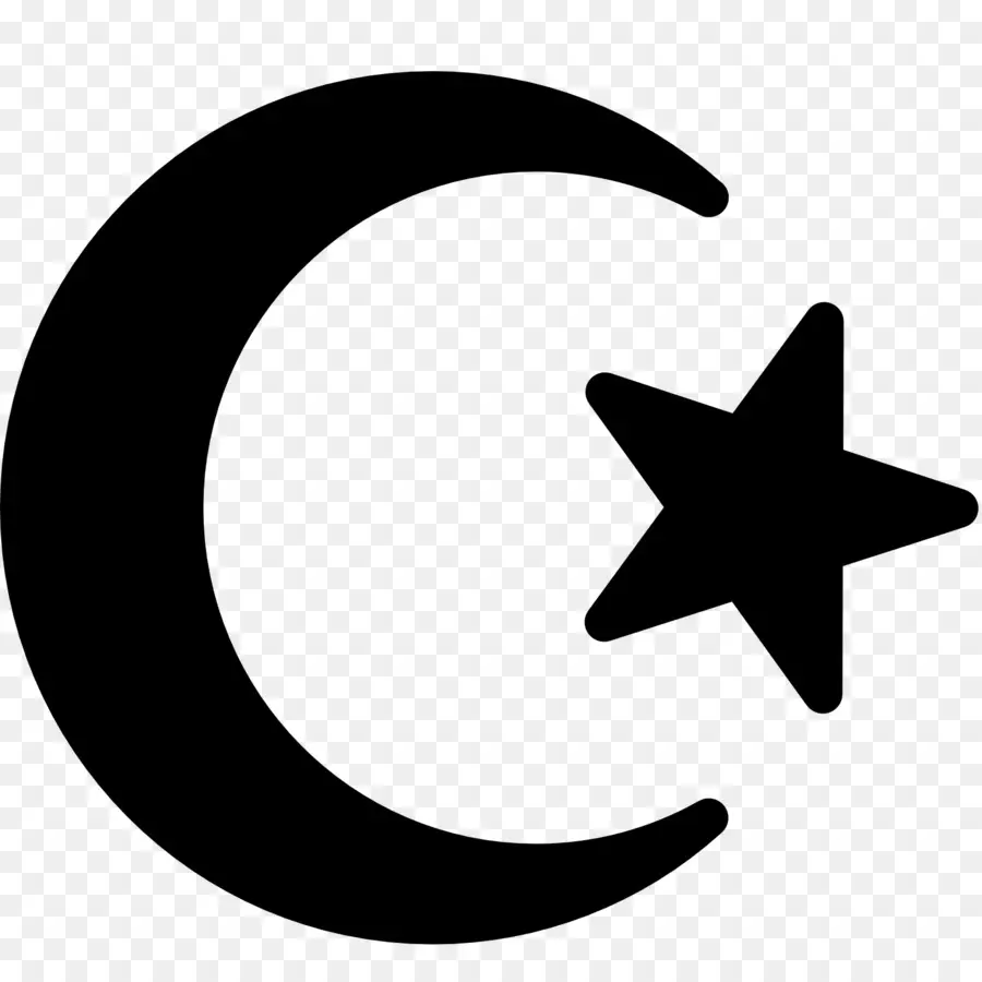 звезда и полумесяц，символы ислама PNG