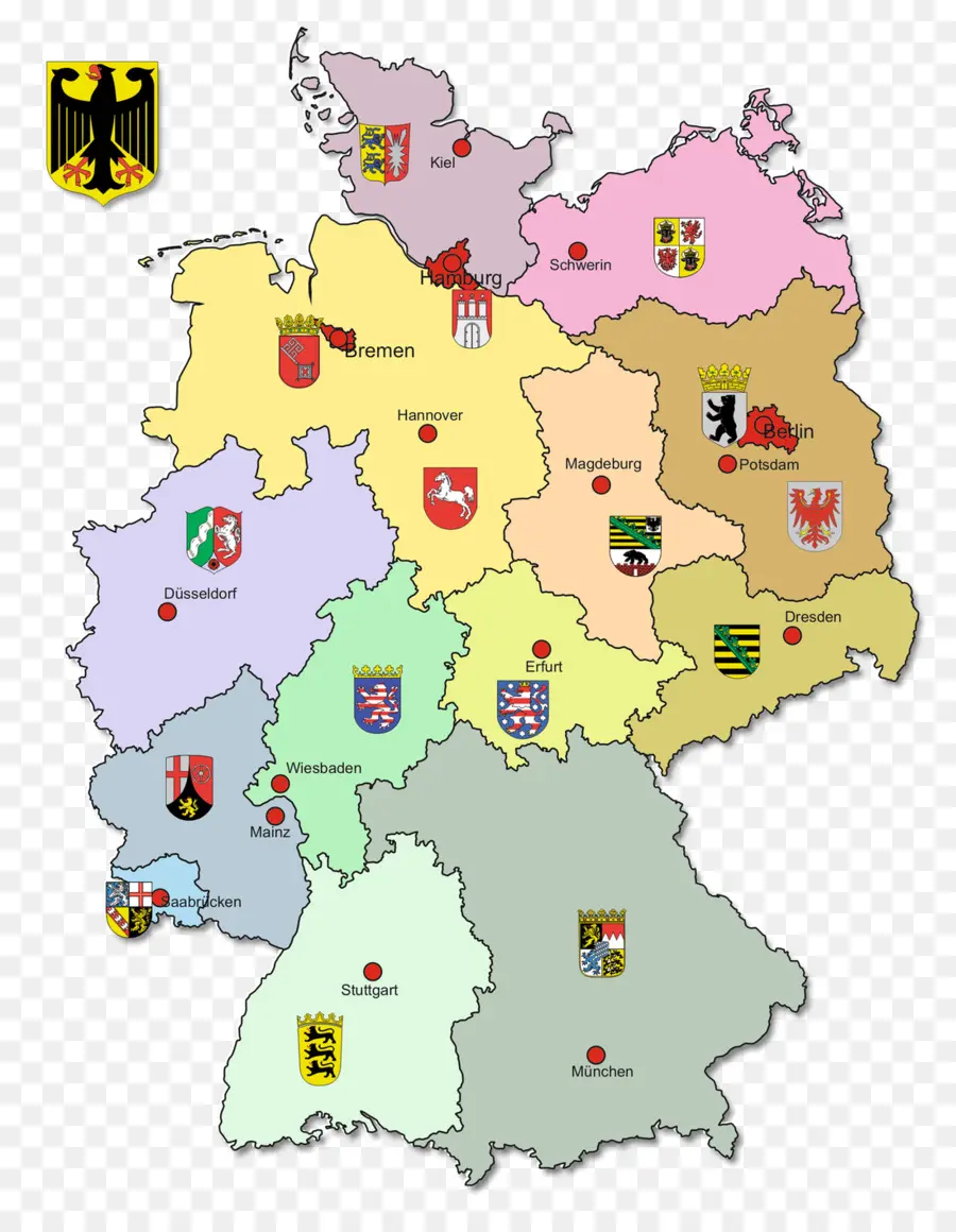 Штаты Германия，карте PNG