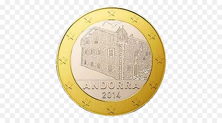 монета，1 евро монета PNG