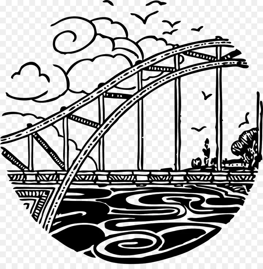 мост，рисунок PNG