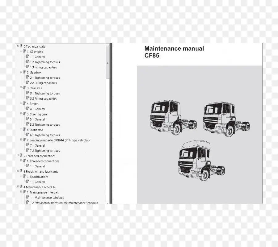 Руководство по техническому обслуживанию грузовиков，Грузовик PNG