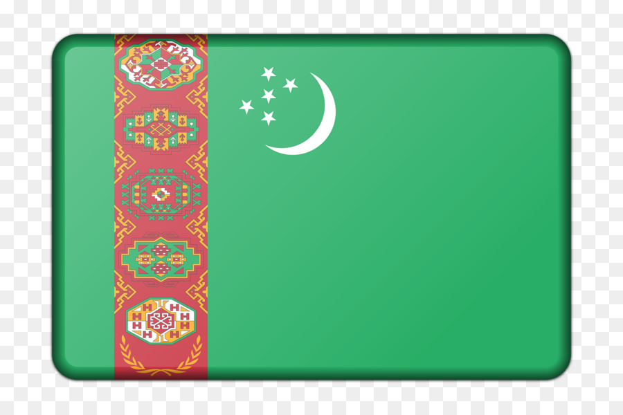 Туркменистан，флаг Туркменистана PNG