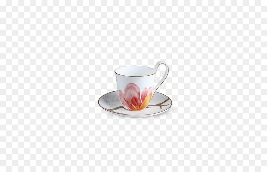 чашка кофе，Флора даника PNG