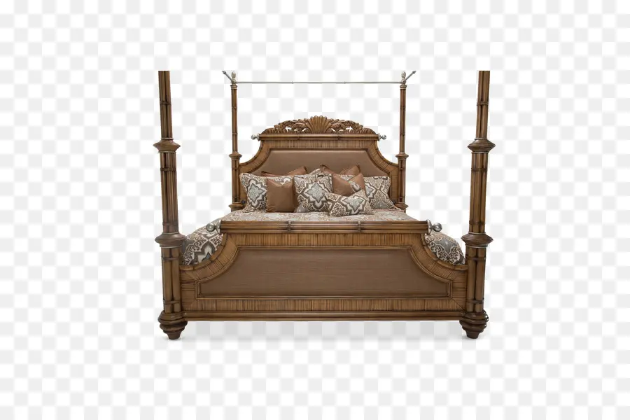 каркас кровати，кровать с балдахином PNG