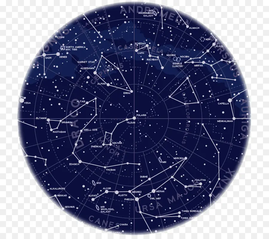 Созвездие，карта звездного неба PNG