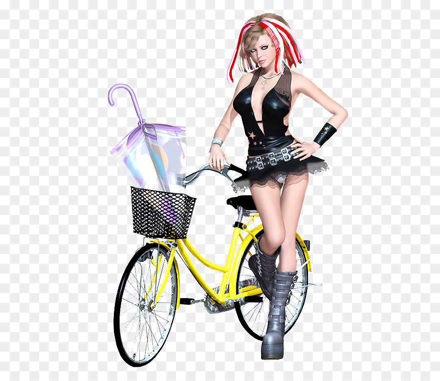 велосипед，женщина PNG