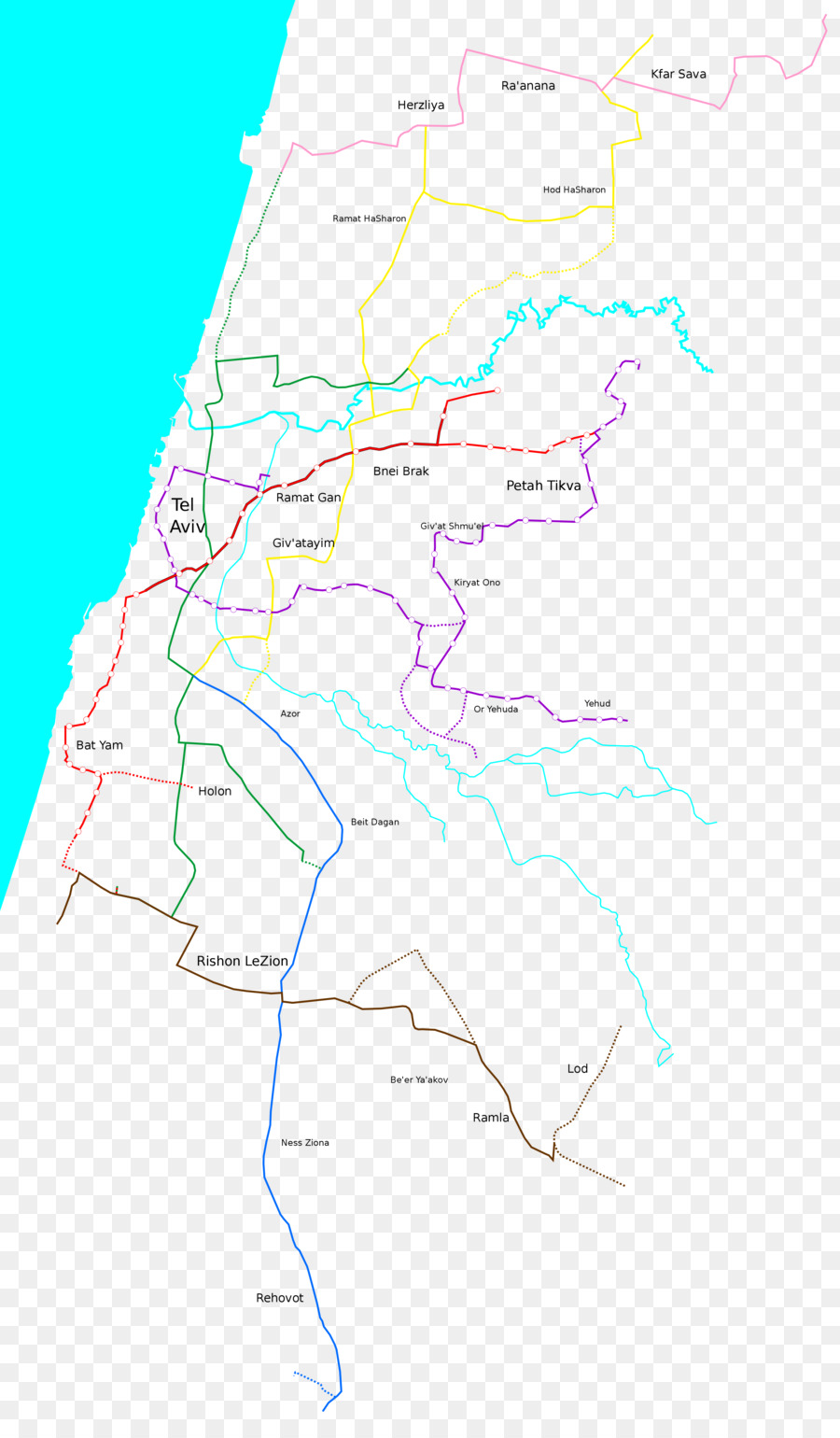 Израильские железные дороги карта