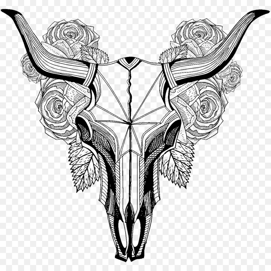 татуировки，крупный рогатый скот PNG