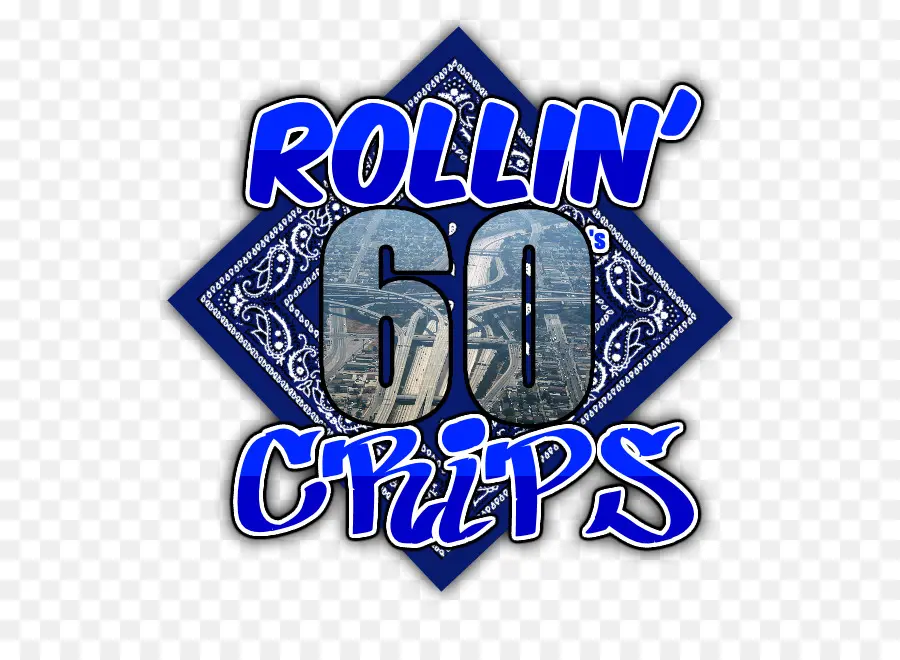 Логотип Rollin' 60 Crips，банда PNG