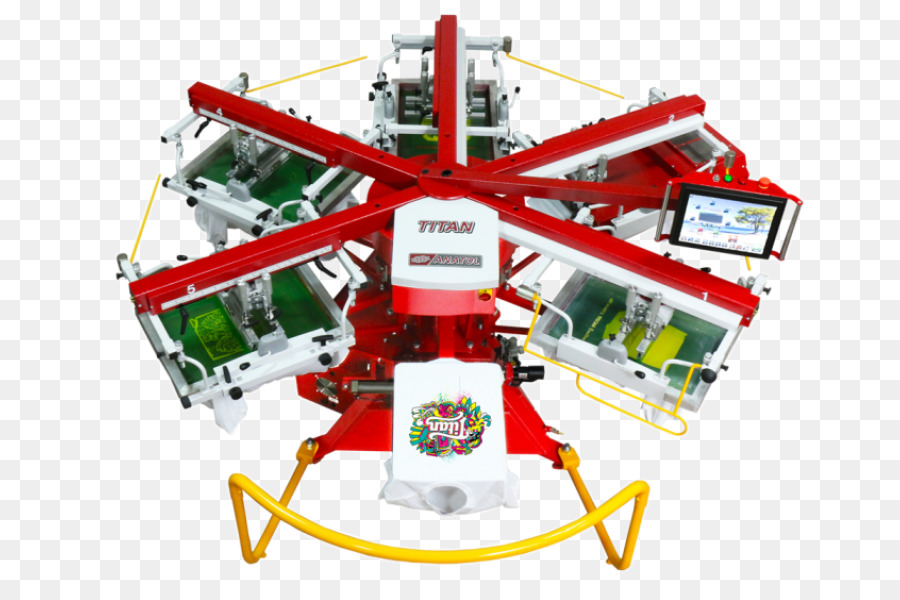 Машина для трафаретной печати，печать PNG