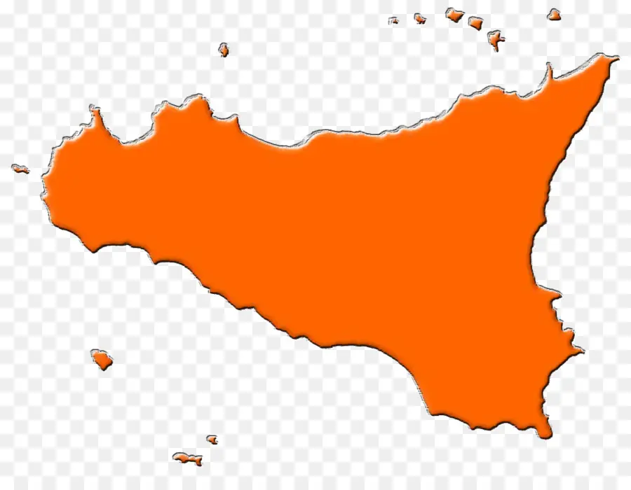Сицилия，векторная карта PNG