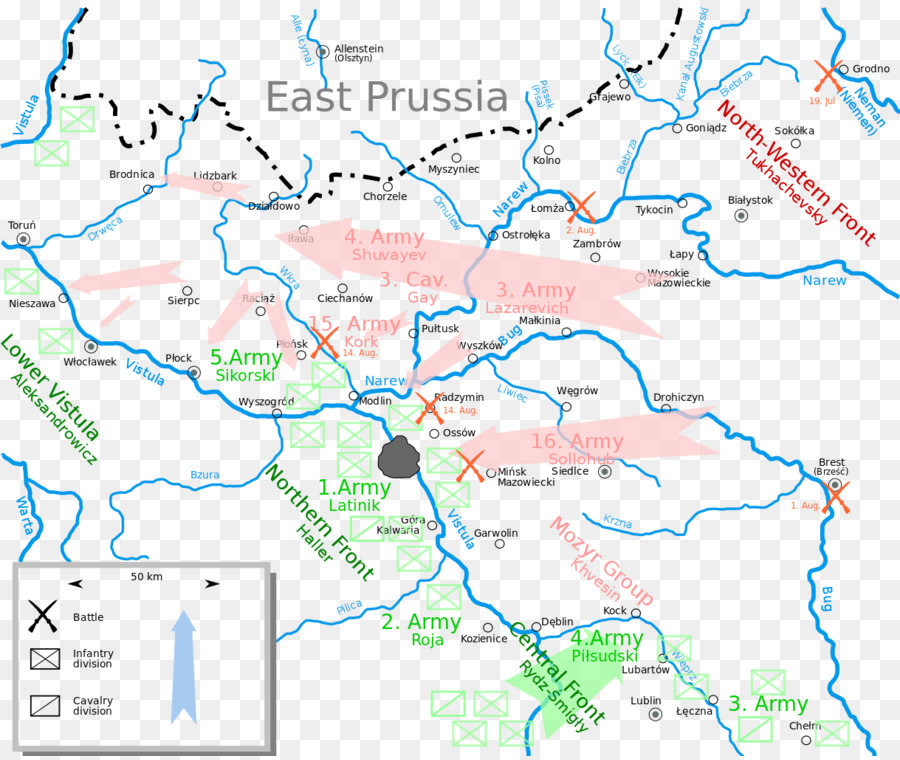 Карта Восточной Пруссии，боевой PNG