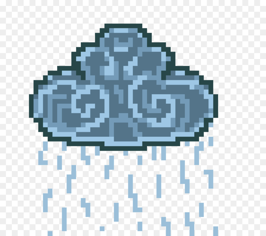 свободно дождь, пиксель арт, облако прозрачное изображение.