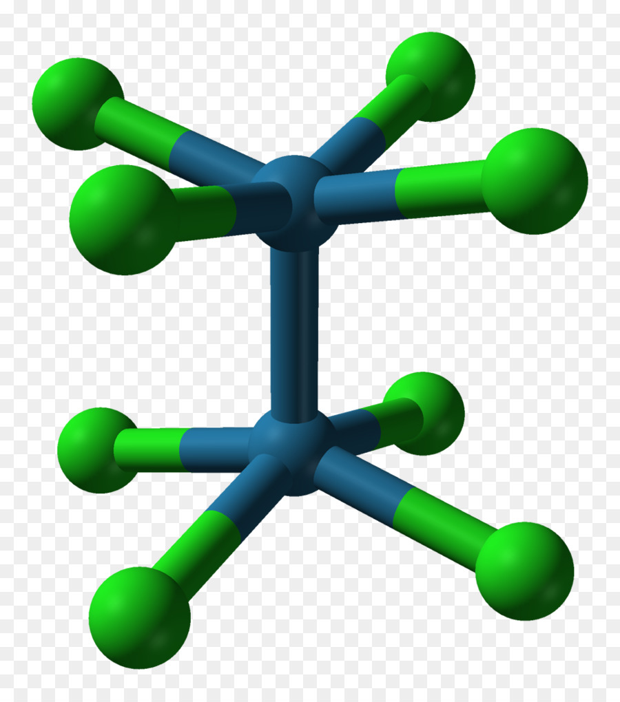 калия Octachlorodirhenate，модель Ballandstick PNG