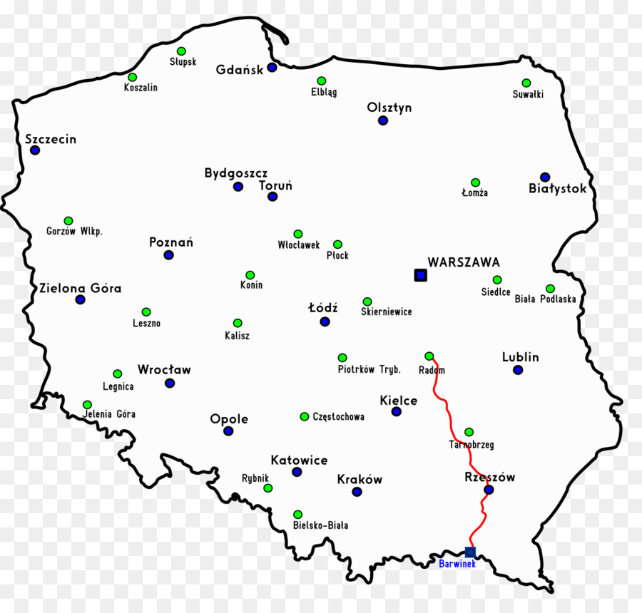 Карта автомобильных дорог польши