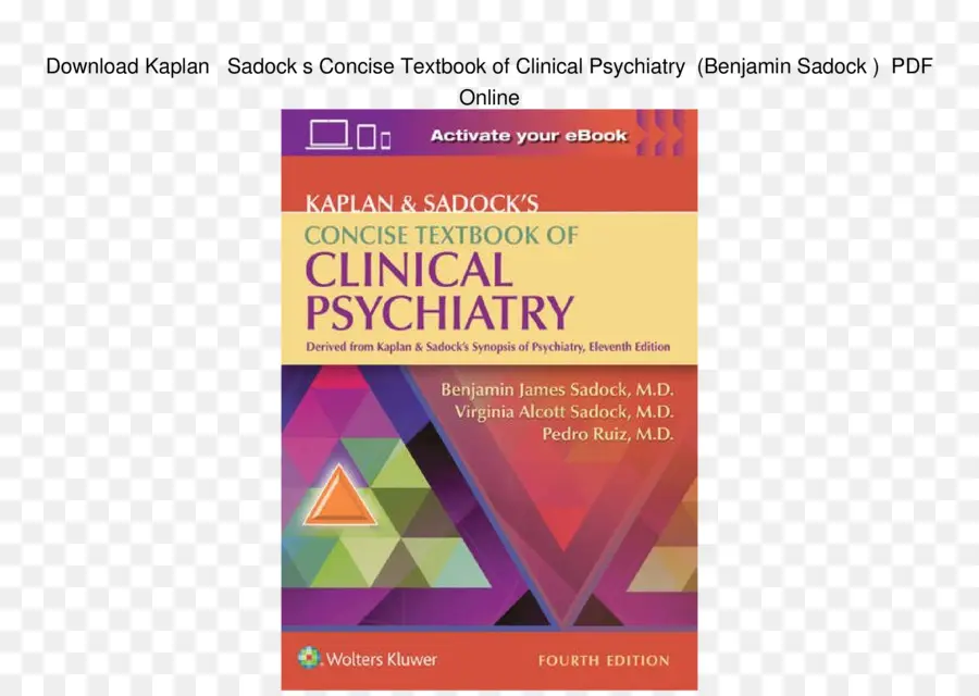 синопсис Kaplan и Sadock психиатрии，краткий учебник клинической психиатрии PNG