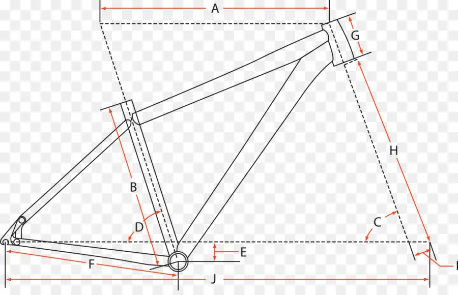 велосипедные рамы，геометрия PNG