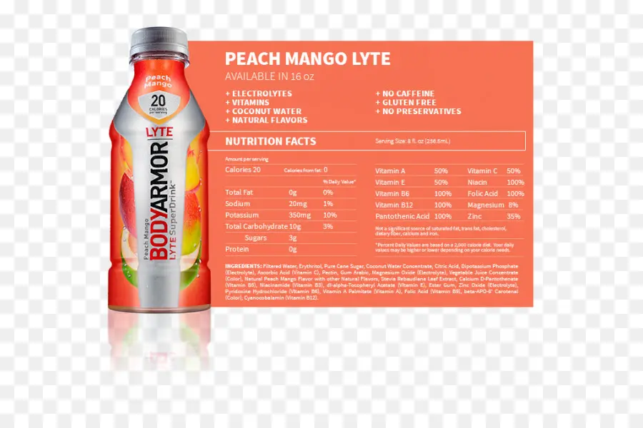 спортивные энергетические напитки，Bodyarmor Superdrink PNG