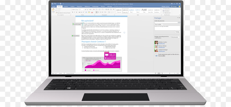 ноутбук，Microsoft Office 2016 PNG