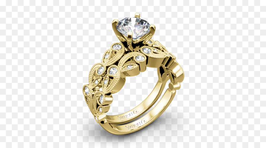 обручальное кольцо，муассанит PNG