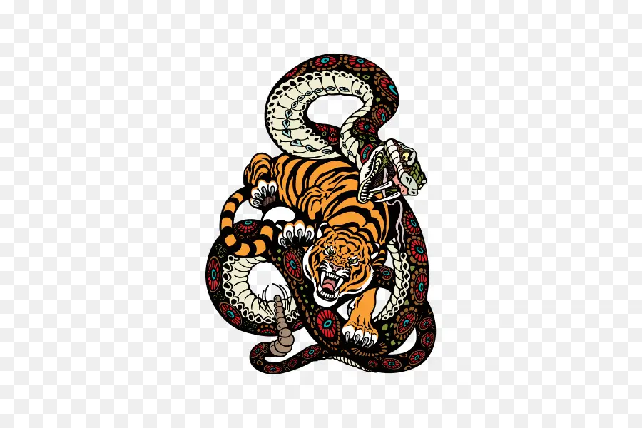 тигр，татуировки PNG