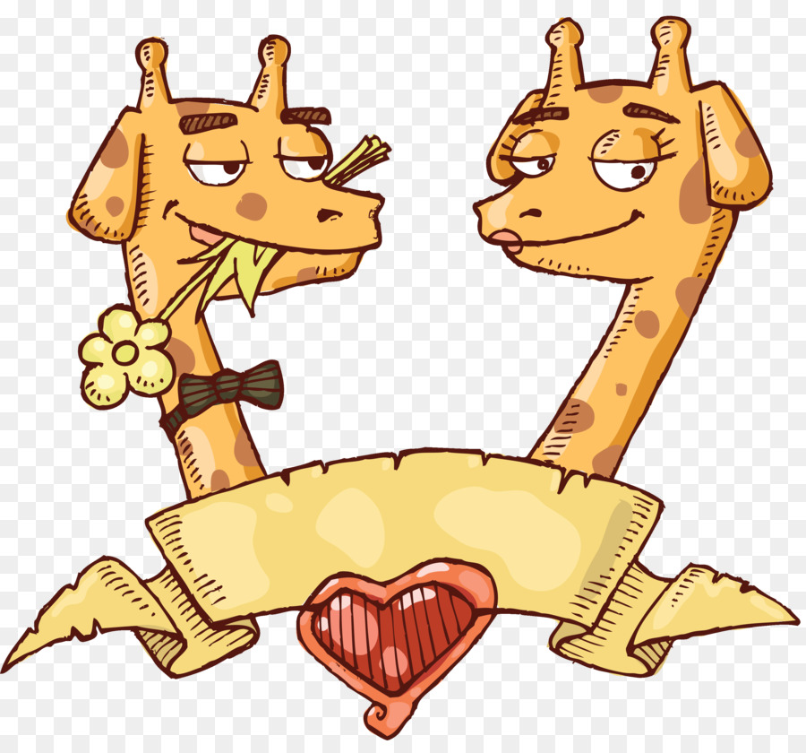 Северный жираф，мультфильм PNG